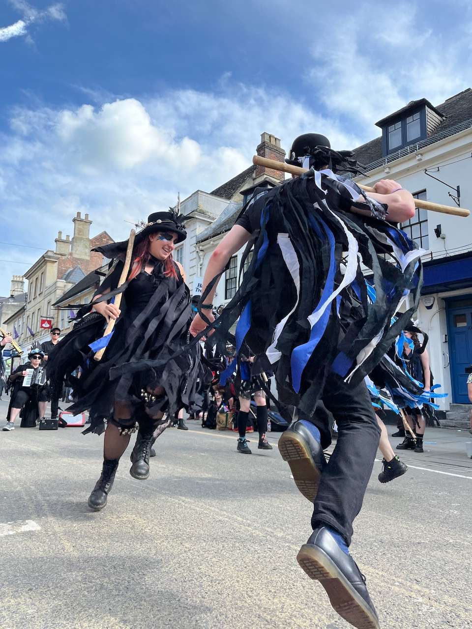 Street dancers.